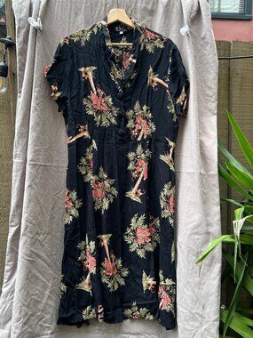 Diva Dolls, Black w/ monkey print retro dress